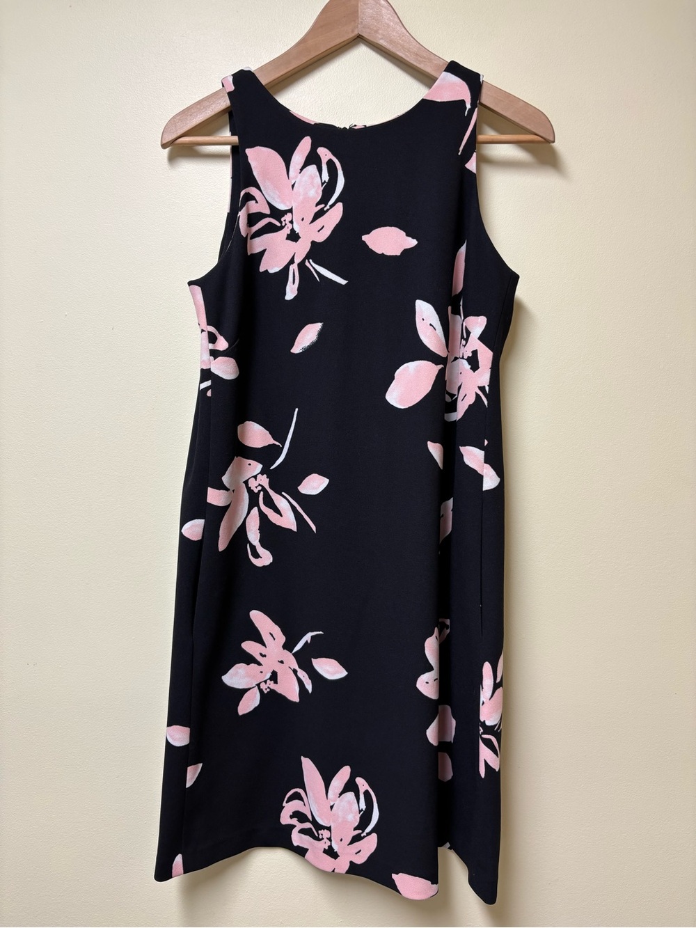 Lauren Ralph Lauren Black & Pink Floral A Line Sleeveless Dress 4